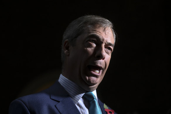 Topher Field found a kindred spirit in one-time Brexit Party leader Nigel Farage (pictured).