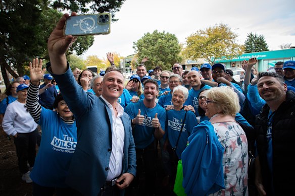 Supporters congratulated Tim Wilson today as he claimed Goldstein again.