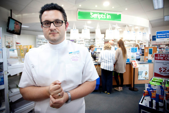 Pharmacist Anthony Tassone in his Narre Warren pharmacy. 