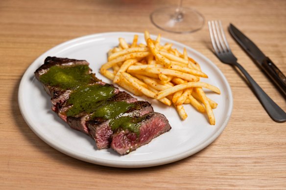 Steak frites at Middle Park European.