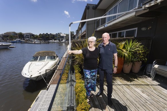 Idun Chipp and Ray Simmons at their home beside the Patterson River.