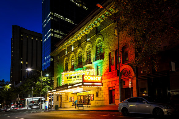 The $211 million proposed redevelopment would create an office tower at the rear of the Comedy Theatre.