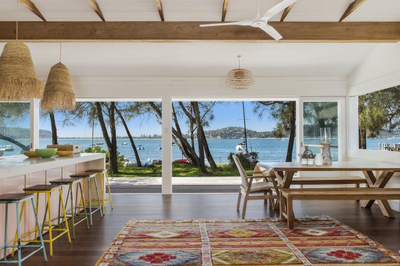 The Great Mackerel Beach weekender of Michael and Sarah Peschardt was one of the area’s most popular holiday rentals.