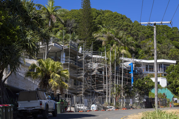 Construction under way at Wategos.