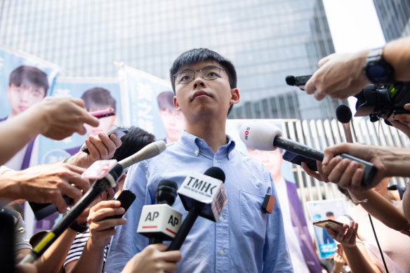 Joshua Wong, a co-founder of the pro-democracy Demosisto political party, announced his intention to contest District Council elections.