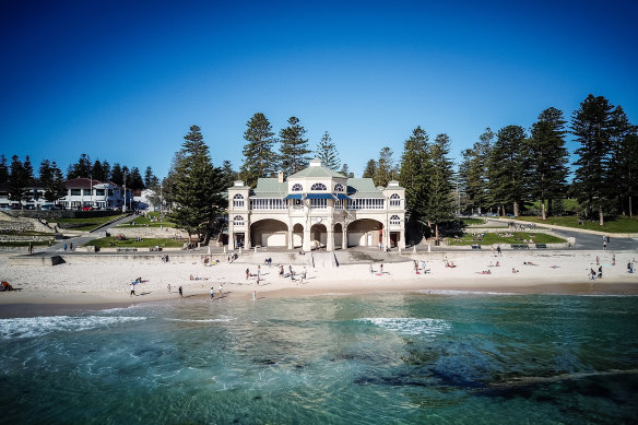 Perth’s Cottesloe Beach has been the scene of two fatal shark attacks since 2000. 