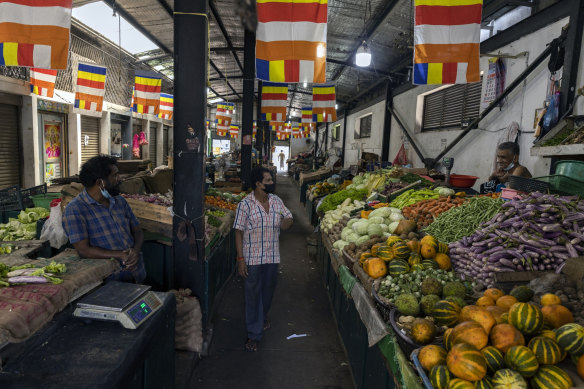 There is little money to be spent at this vegetable market in Colombo.