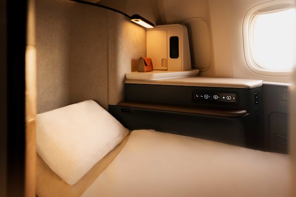 The seats convert to lie-flat beds more than 190-centimetres long.