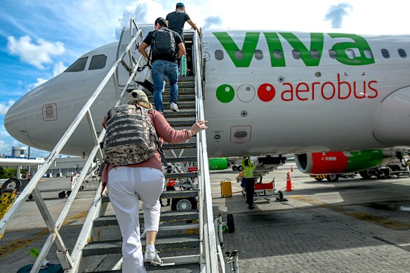 Beware: a carry-on bag will cost you $39 on Viva Aerobus.