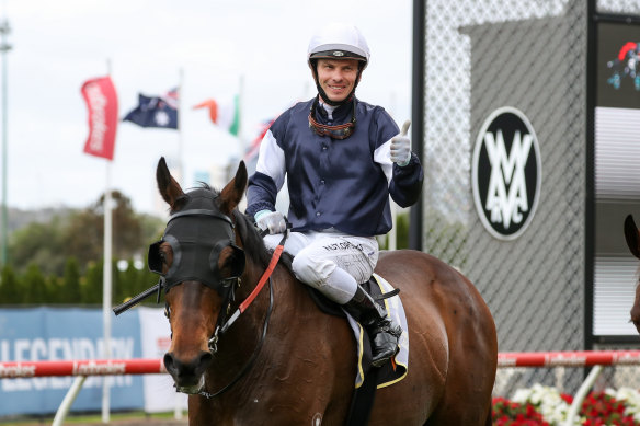 Ben Melham returns to the mounting yard with Homesman. 