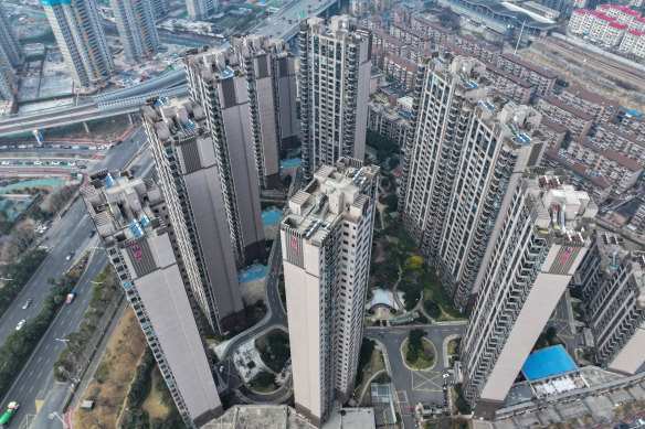 An Evergrande residential development in Nanjing, China’s Jiangsu province.