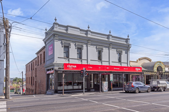 84-88 Bridge Road, Richmond. Leased to Lumus, it sold after a knockout bid.