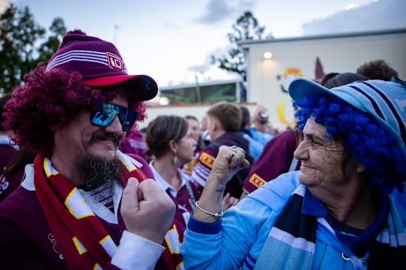 It’s an Origin decider, and fans have taken to Caxton Street ahead of kick-off.
