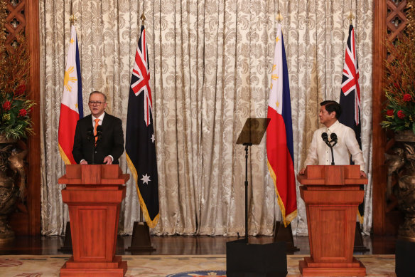 Prime Minister Anthony Albanese and Philippines President Ferdinand Marcos jnr.