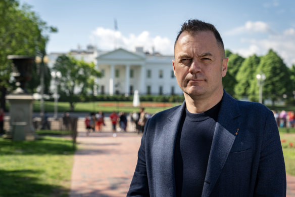 Lachlan Cartwright in front of the White House last week.