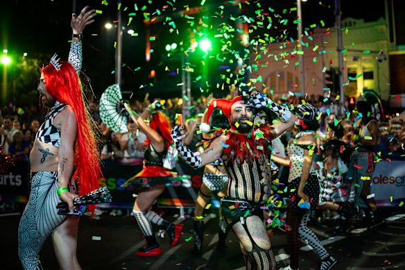 Celebrations down Oxford Street.