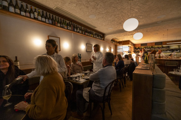 The cosy dining room at Bar Heather.