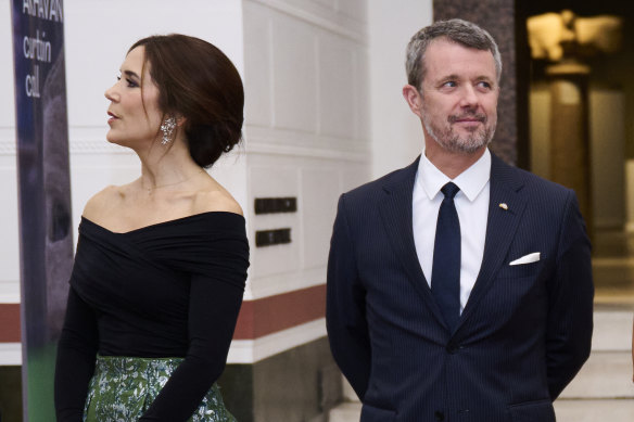 Princess Mary and Prince Frederik at the Glyptotek museum in Copenhagen in November.