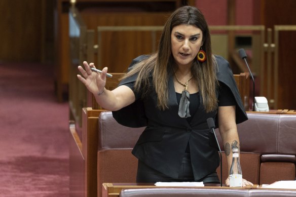 Sovereignty stand: Greens senator Lidia Thorpe.