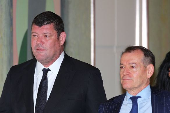 James Packer with former Crown chairman John Alexander