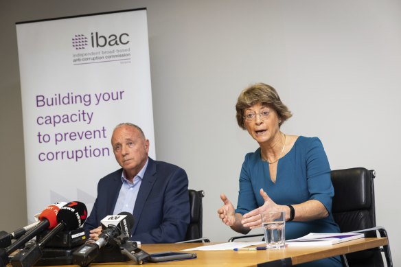 IBAC commissioner Robert Redlich and Victorian Ombudsman Deborah Glass detail the findings of their agencies.