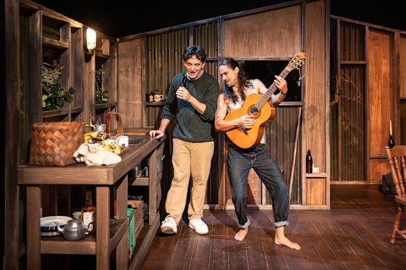 A scene from Back to Te Maunga at La Mama Theater