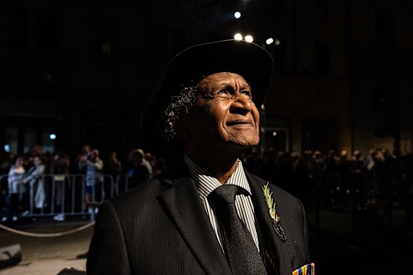 Pastor and Uncle Raymond Minniecon following his Acknowledgement of Country where he was booed during the  ANZAC day dawn service in Martin Place.