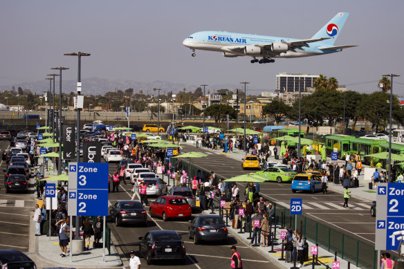 A Korean Air jet comes in to land at Los Angeles’ LAX Airport. Almost all of America’s airports are government owned.