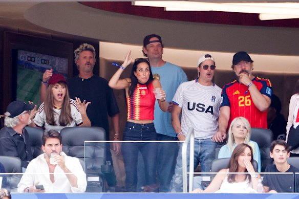 Earlier in the tournament, Bardem was pictured with wife Penélope Cruz, F1 co-star Brad Pitt, and Pitt’s girlfriend, jewellery designer Ines de Ramon.