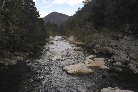 The Kowmung River is one of the wild rivers expected to be flooded by the raising of the Warragamba Dam wall. 3rd September 2020, The Sydney Morning Herald.