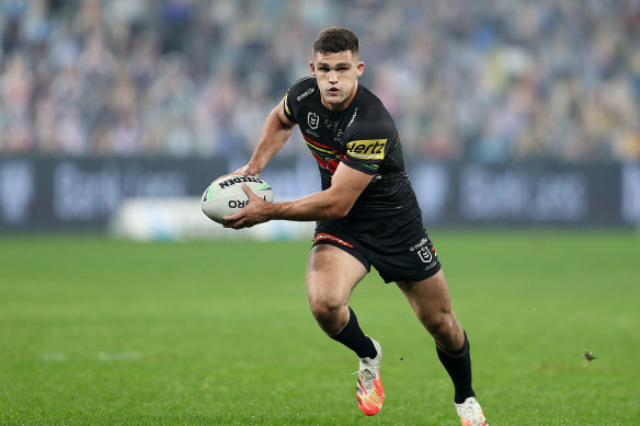 Nathan Cleary looked in good touch in his first game back for Penrith. 