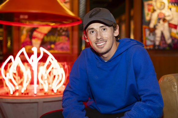 Alex de Minaur at the Ovolo South Yarra days before his Australian Open 2024 campaign. 