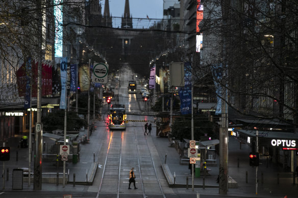  The Bourke St Mall on Friday.