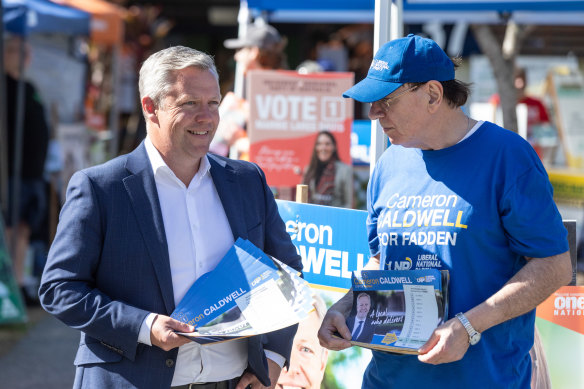 The LNP’s Cameron Caldwell has won the Fadden byelection.