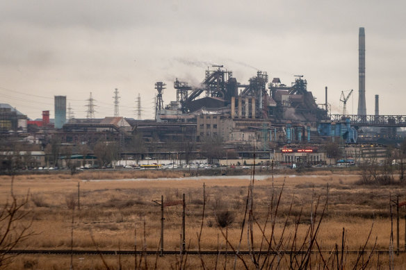 The Azovstal Steel and Iron Works in January before the invasion.