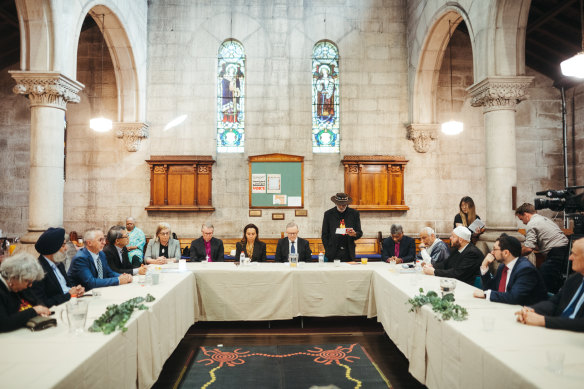 Faith roundtable hosted by the Yes23 campaign where a gathering of different religious heads talk about the upcoming referendum, at the St John’s Anglican Church in Glebe.