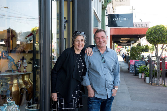 Tim Mitchell and Caroline Haddad in 2016, when they had just bought their apartment in Prahran.