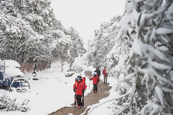 The cold snap meant 26 centimetres of snow fell at Mount Buller by Sunday morning. 