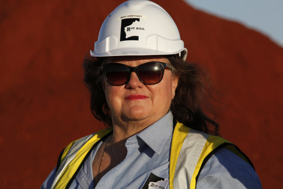 Sports patron Gina Rinehart. 