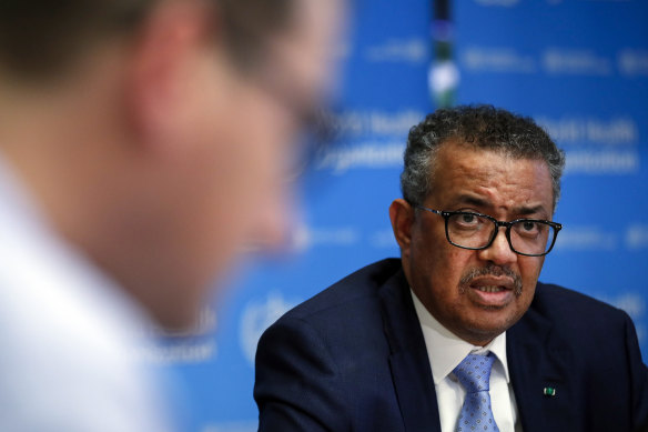 Tedros Adhanom Ghebreyesus, the director general of the World Health Organisation.