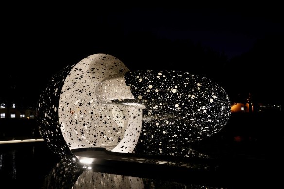 Lit up like a lantern: Ouroboros after dark.