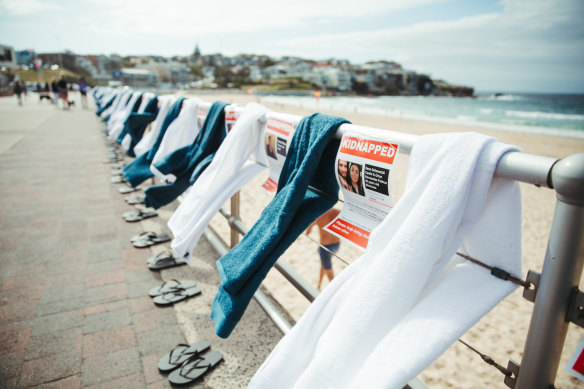 The memorial on the Bondi Beach concourse on Thursday.