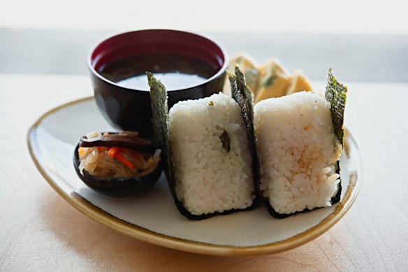 Onigiri rice balls.