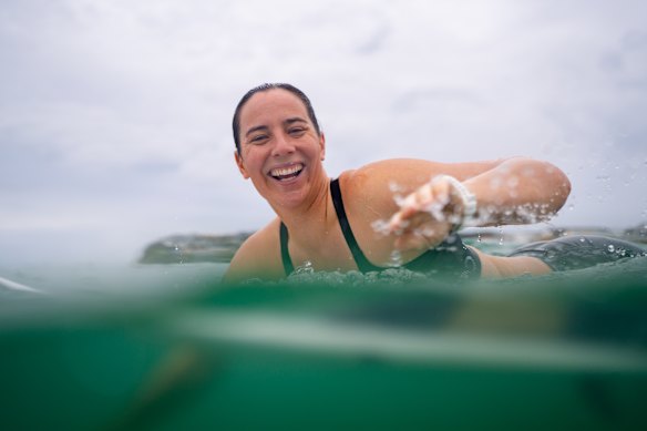 Tyler Wright is stoked to be back in the water.
