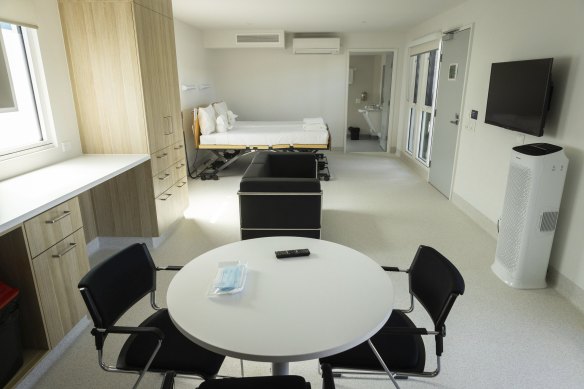Guest rooms at the new quarantine hub in Mickleham.