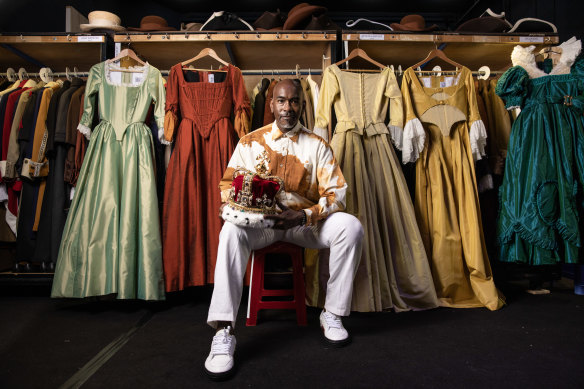 The room where it happens ... Hamilton costume designer Paul Tazewell backstage at Sydney’s Lyric Theatre.