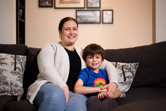 Cat Irvine believes multiple RSV infections led to her son Parker developing asthma.