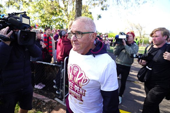 Lions coach Chris Fagan in Brunswick on Sunday.