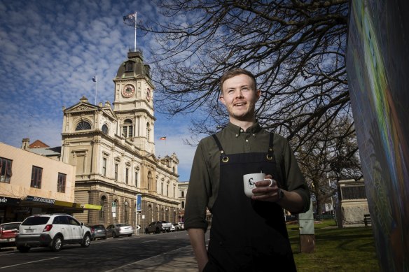 Brendan Wrigley has returned to Ballarat to open a cafe, after living in Melbourne and London.