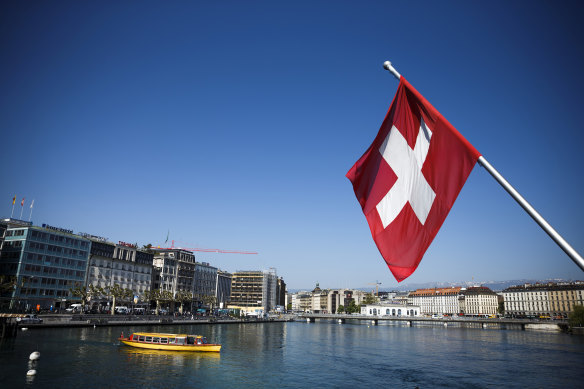 Lake Geneva in Switzerland.